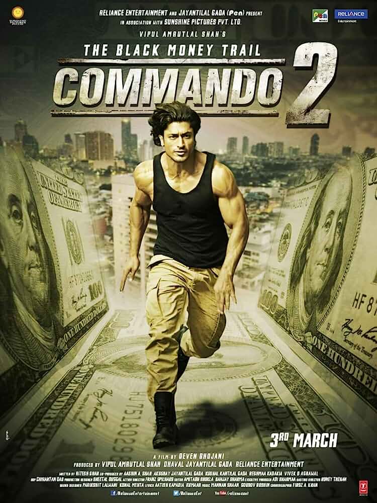 Commando 2 (2017) Hindi 1080p-720p-480p HDRip x264 AAC 5.1 ESubs Full Bollywood Movie